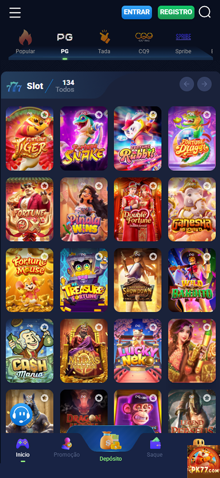 Prêmios Jogos pk77.com