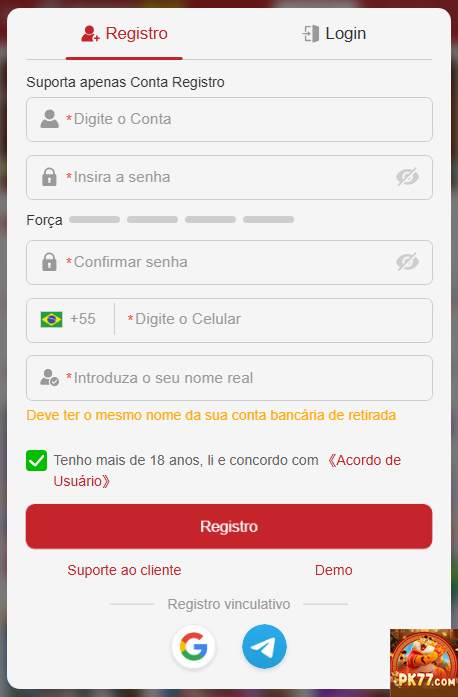 Experiência de Jogos pk77.com